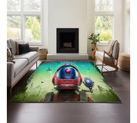 MeeTe Tapis No Man's Sky pour Salon 120 X 160 Cm, Tapis De Chambre, Lavable en Machine, Antidérapant, Doux Et Moelleux, Motif Tie-Dye (Sky 01,140x200cm)