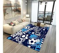 MeeTe Tapis pour Chambre d'enfant, Motif Football, Style Sportif, Antidérapant, Lavable, Accessoire Décoratif pour Salle De Jeux (World Cup 02,120x180cm)
