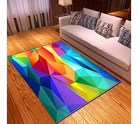 MeeTe Tapis Salon à Motifs Géométriques Colorés Tapis De Salon Moelleux pour Chambre à Coucher Tapis Salon Grands Tapis Modernes pour Salon Tapis Doux à Poils Courts (Style 05,60_x_90_cm)