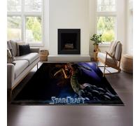 MeeTe Tapis Starcraft Épais Imitation Cachemire, Style Marocain, pour Salon, Chambre À Coucher, Canapé, Table Basse, Couverture, Style Ethnique Américain. (SC 03,120x180cm)