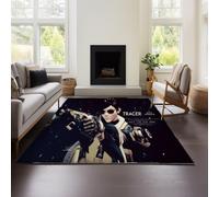 MeeTe Tapis Tracer Overwatch pour Salon 120 X 160 Cm, Tapis De Chambre, Lavable en Machine, Antidérapant, Doux Et Moelleux, Motif Tie-Dye (Tracer 02,140x200cm)