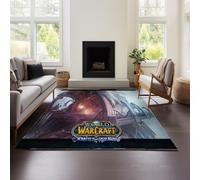 MeeTe Tapis World of Warcraft pour Salon 120 X 160 Cm, Tapis De Chambre, Lavable en Machine, Antidérapant, Doux Et Moelleux, Motif Tie-Dye (WOW 02,80x120cm)