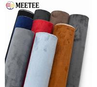 Meetee - tissu auto-adhésif en daim et cuir synthétique, décoration intérieure de voiture, patchs de réparation élastiques en velours, autocollants en tissu Patchwork NavyBlue