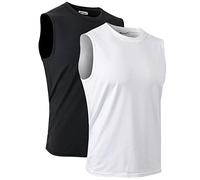 MeetHoo Débardeur Homme, Tank Top Sleeveless Shirt sans Manches Maillot Séchage Rapide Respirant Tee de Musculation Running