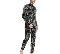MeetHoo Ensemble de sous-vêtements Thermiques pour Homme avec Doublure Polaire et col Montant Jeu de Couches de Base