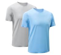 MeetHoo Rashguard Homme,UV Tee Shirt Rash Vest T-Shirt Anti-UV UPF 50+ Sun Protect Tops Manches Courtes Maillot de Surf Running