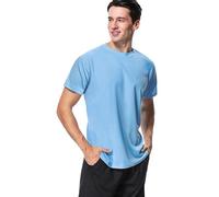 MeetHoo T-Shirt Homme, Tee Shirt Sport Manche Courte Rashguard Rash Vest Anti-UV UPF 50+ Sun Protect Tops Running Fitness Surfing
