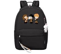 Meetiger Mignon Harry/Ron/Hermione Sac à dos d’élève de l’école primaire Garçons Filles Bookbag pour décontracté/étude/voyage Cartable noir
