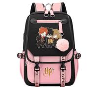 Meetiger Sacs d’école Harry/Ron/Hermione mignons pour filles, sac à dos Harry Magic, sac à dos scolaire léger rose-A