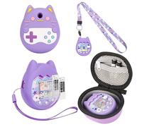 Meetikar Housse en silicone et étui rigide compatible avec Tamagotchi Pix, jouet virtuel pour animaux de compagnie, housse de protection pour Tamagotchi Pix, avec dragonne, protection d'écran et