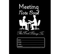 Meeting Notebook: Professional Meeting Notes Notebook & Project Planner | Business Organizer, Task Tracker, and Action Log for Office & Team Productivity | Black Cover”