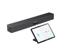 MeetingBar A25-031 Solution de vidéoconférence 4K tout-en-un pour petites pièces avec triple caméras 4K, champ de vision 151°, matrice de 8 microphones, écran tactile CTP25, compatible avec Microsoft