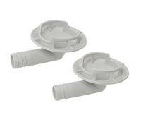 MEETOOT 2 pcs 40mm Climatiseur Drain Tuyau Connecteur Conduite Condensat Plug Dents Joint Coude pour Fenêtre AC Unité Mini Split Frigidaire