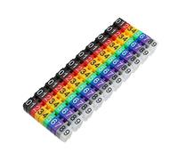 MEETOOT Lot de 1 étiquette numérotée colorée de 6 à 10 mm, marqueurs de câble 0 à 9 pour câbles RJ45 Cat6 et Cat5E, câbles TV RG, KN-60