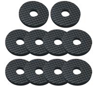 MEETOOT Lot de 10 coussinets filetés en caoutchouc pour sangle d'épaule pour appareil photo reflex numérique de 6,35 à 50,8 cm, noir