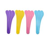 MEETOOT Lot de 12 bâtons mélangeurs réutilisables de 15 cm pour mélanger la résine époxy, la peinture liquide, la peinture et la peinture fluide, 4 couleurs (jaune, violet, bleu, rose)