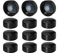 MEETOOT Lot de 12 bouchons à vis en résine phénolique - 28 mm - Noir - Pour produits chimiques quotidiens, aliments, cosmétiques