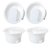 MEETOOT Lot de 2 couvercles en verre de 75 mm en plastique de qualité alimentaire résistant à la poussière et aux éclaboussures pour carafe d'eau, pichet de bistrot, blanc