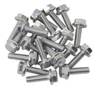 MEETOOT Lot de 20 vis à tête hexagonale en acier inoxydable 304 entièrement filetées M6 x 20 mm pour installation de matériel de salle de bain et fixation de pièces de châssis automobile