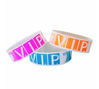 MEETOOT Lot de 300 bracelets jetables colorés pour terrain de jeux en papier synthétique PP, étanche, fluorescent, pour l'identification d'événements des clients