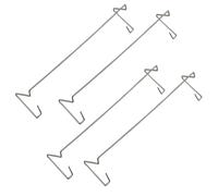 MEETOOT Lot de 4 clips de fixation pour ventilateur de processeur de 9 cm en acier inoxydable argenté pour ventilateur de 9 cm