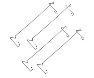 MEETOOT Lot de 4 clips de fixation pour ventilateur de processeur de 9 cm en acier inoxydable argenté pour ventilateur de 9 cm