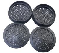 MEETOOT Lot de 4 grilles de haut-parleur en plastique ABS noir de 5,1 cm avec vis de montage pour tweeter