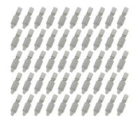 MEETOOT Lot de 50 rivets de fixation à ressort pour dissipateur thermique - En plastique blanc - Pour ventilateur de refroidissement - Pour PC CPU et carte VGA