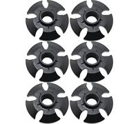 MEETOOT Lot de 6 protections en caoutchouc pour bâtons de randonnée - Noir