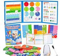 Meetory Lot de 120 carreaux magnétiques de fraction pour apprendre les | Magnétique, calcul de rupture