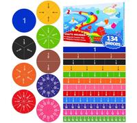 Meetory Lot de 134 tuiles magnétiques et cercles de fraction éducatives pour apprendre les mathématiques à l’école primaire idéal pour salle de classe