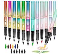 Meetory Swify Lot de 12 crayons magiques réutilisables sans encre, avec 18 pointes de rechange, gomme intégrée pour étudiant, école, bureau, écriture