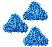 MEETOZ Lot de 3 tampons de Rechange lavables pour Balai Vapeur H2O en Chenille Bleu Corail