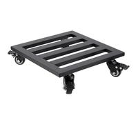 MEETOZ Support de pot de fleurs en métal de 30,5 cm, chariot de jardinière carré robuste avec roulettes pour intérieur et extérieur, grands pots de fleurs avec support sur rouleaux, plateau à