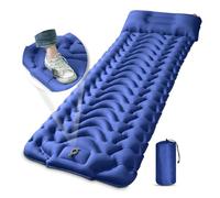 MEETPEAK Tapis de couchage gonflable extra épais avec oreiller intégré - Matelas gonflable compact et ultraléger pour le camping, la randonnée, la tente
