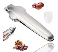 MEETTIKEY 1 Pcs Pince a Chataigne, Châtaigne Clip, Inoxydable Pince à Châtaignes, Ouvre Chataigne, Multifonctionnels Pince Chataignes Outil de Cuisine, pour Châtaignes, Noix, Noisettes et Autres Noix