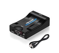 MEETTIKEY hdmi vers scart Adaptateur, convertisseur hdmi vers peritel, Adaptateur Audio VidéO Hdmi vers PéRitel Prenant en Charge La Sortie TV Ntsc/Pal pour Ps3/Ps2/Tv/Dvd