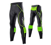 MEETWEE Cyclisme Pantalons Homme, Respirant 3D Gel Silicone Long Bike Compression Leggings Cycliste Pantalon de Vélo Pantalon - Vert -3XL