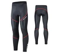 MEETWEE Cyclisme Pantalons Homme, Respirant 3D Gel Silicone Long Bike Compression Leggings Cycliste Pantalon de Vélo Pantalon (Rouge-A, XXXL)