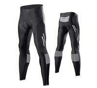 MEETWEE Cyclisme Pantalons Homme, Respirant 3D Gel Silicone Long Bike Compression Leggings Cycliste Pantalon de Vélo Pantalon - Gris -M