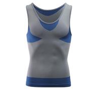 MEETWEE Débardeur Compression Homme,Manches Courtes pour Hommes Maillot de Corps Ventre Plat Minceur Gilet Invisible Amincissant sans Manches Body Shaper Tee Shirt