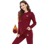 MEETWEE Ensemble de sous-vêtement Thermique Femme, Doublure Laine Polaire Chaud Manches Longues séchage Rapide Respirant pour Ski Voyages Running