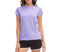 MEETWEE Femme Surf Shirt Rash Guard UV Shirts Natation Tankini UPF 50+ Manches Courtes Maillot de Bain