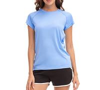 MEETWEE Femme Surf Shirt Rash Guard UV Shirts Natation Tankini UPF 50+ Manches Courtes Maillot de Bain