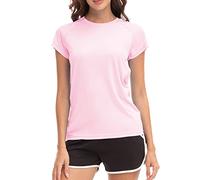 MEETWEE Femme Surf Shirt Rash Guard UV Shirts Natation Tankini UPF 50+ Manches Courtes Maillot de Bain
