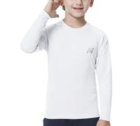 MEETWEE Garçon Fille Manches Longues Rashguard Vest, Enfants Natation Séchage Rapide Top UV Protection Solaire pour Surf Beach Pool