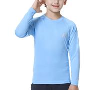 MEETWEE Garçon Fille Manches Longues Rashguard Vest, Enfants Natation Séchage Rapide Top UV Protection Solaire pour Surf Beach Pool