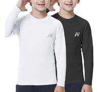 MEETWEE Garçon Fille Manches Longues Rashguard Vest, Enfants Natation Séchage Rapide Top UV Protection Solaire pour Surf Beach Pool