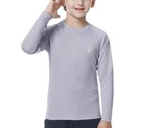 MEETWEE Garçon Fille Manches Longues Rashguard Vest, Enfants Natation Séchage Rapide Top UV Protection Solaire pour Surf Beach Pool