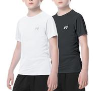 MEETWEE Garçon Fille Rash Vest Manches Courtes Maillot de Bain Rash Guard Top Sun UV Protection UPF 85+ Maillot de Bain Kid